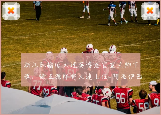 浙江队输给大连英博后官宣主帅下课，徐正源即将火速上任_阿洛伊西_中超_乔迪